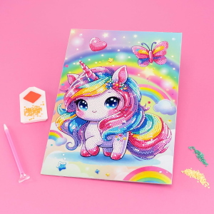 NICE - DIAMANTINY KAWAAII UNICORN CON FARFALLE