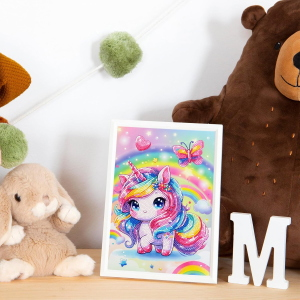 NICE - DIAMANTINY KAWAAII UNICORN CON FARFALLE